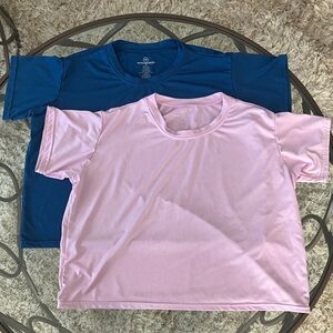 Stylish Blue and Pink Workout Crop Top‎ Bundle for Women